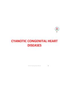 CYANOTIC CONGENITAL HEART DISEASES - Vydehi Institute …