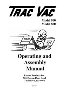 Operating and Assembly Manual - Trac Vac