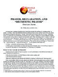 PRAYER, DECLARATION, AND “DECREEING PRAYER”