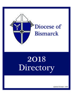 2018 Diocesan Directory - Diocese of Bismarck