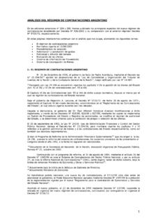 An&#225;lisis del R&#233;gimen de Contrataciones Argentino