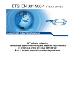 EN 301 908-1 - V11.1.1 - IMT cellular networks; …