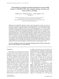 Determination of capsaicin and dihydrocapsaicin in some ...
