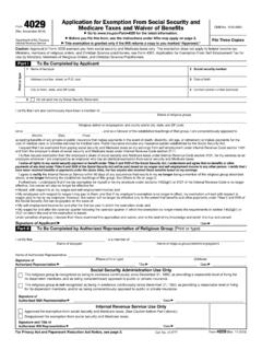 Form 4029 Application for Exemption From Social Security ...