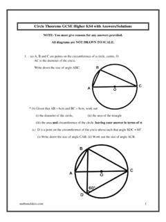 Circle Theorems GCSE Higher KS4 with Answers/Solutions