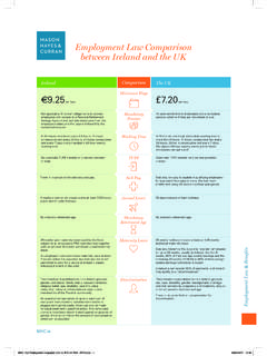 Employment Law Comparison between Ireland and the UK