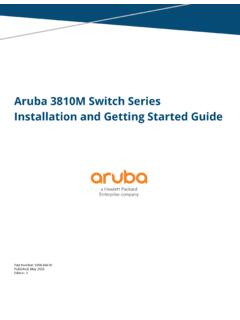 Aruba 3810M Switch Series Installation and Getting Started ...