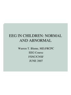 EEG IN CHILDREN: NORMAL AND ABNORMAL