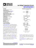 Low Voltage Temperature Sensors Data Sheet …