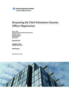 Structuring the Chief Information Security Officer ...