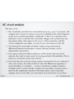 AC circuit analysis - Iowa State University