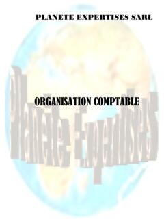 ORGANISATION COMPTABLE - PLANETE EXPERTISES