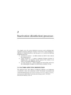 Inactivation (disinfection) processes