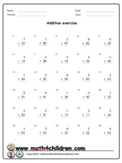 Addition exercise - Math for Children,Worksheets, Fun ...