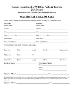 WATERCRAFT BILL OF SALE - Free Bill of Sale Forms | PDF