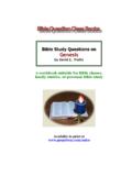 Genesis - Bible study questions, class book, workbook ...