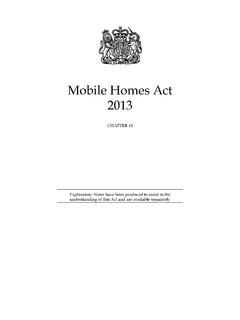 Mobile Homes Act 2013 - legislation