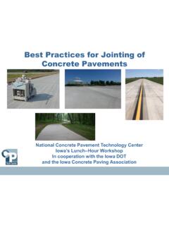 Best Practices for Jointing of Concrete Pavements