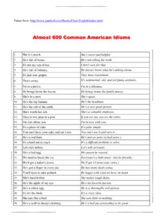 Almost 600 Common American Idioms Almost 600 …