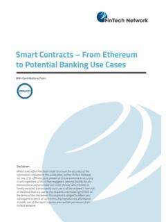 Smart Contracts – From Ethereum to Potential …