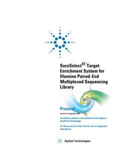 SureSelect Target Enrichment System for the Illumina Platform