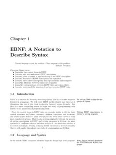 EBNF: A Notation to Describe Syntax - Donald Bren School ...