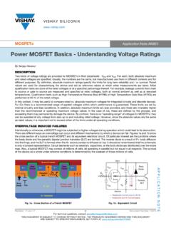 Power MOSFET Basics - Understanding Voltage Ratings