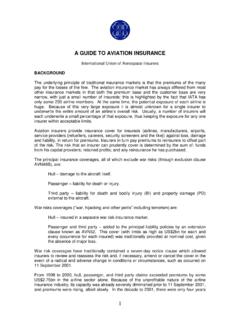 A GUIDE TO AVIATION INSURANCE - OECD