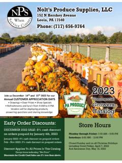 152 N Hershey Avenue Leola, PA 17540 - Nolt's Produce …