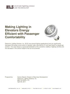 Making Lighting in Elevators Energy Efficient with ...