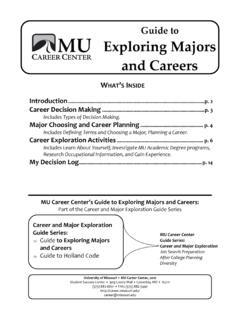 Guide to Exploring Majors and Careers - WIU
