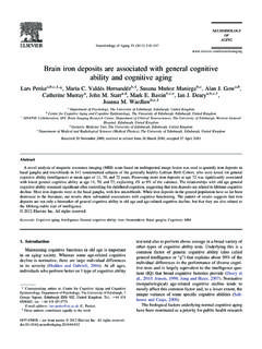 Brain iron deposits are associated with general …