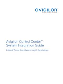 AvigilonControlCenter™ SystemIntegrationGuide