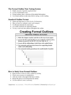 Standard Outline Format - Miami Dade College