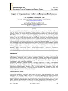 Impact of Organizational Culture on Employee Performance
