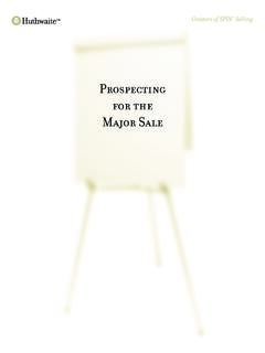 Prospecting for the Major Sale - eyesonsales.com