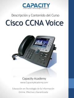 Descripci&#243;n y Contenido del Curso Cisco CCNA Voice