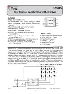 SP7615 4 Channel Constant Current LED DRIVER - Exar