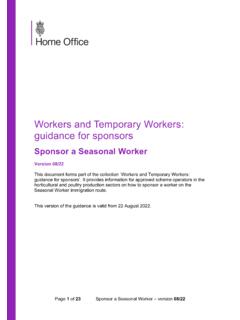 Workers and Temporary Workers: guidance for sponsors