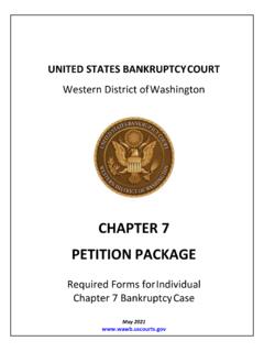 CHAPTER 7 PETITION PACKAGE - United States Courts