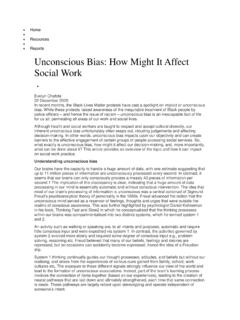 Unconscious Bias: How Might It Affect Social Work