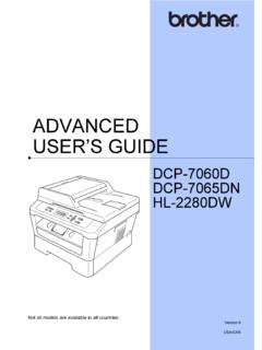 ADVANCED USER’S GUIDE - Brother