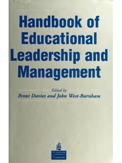 Handbook of educational leadership and management