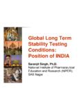 Global Long Term Stability Testing Conditions: …