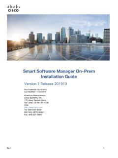 Smart Software Manager On-Prem Installation Guide - Cisco
