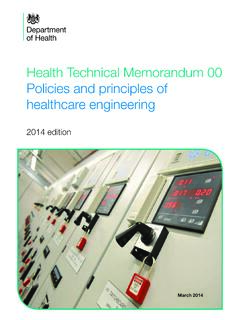Health Technical Memorandum 00: Policies and principles …
