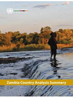 Zambia Country Analysis Summary - United Nations