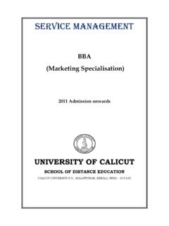 SERVICEMANAGEMENT - University of Calicut