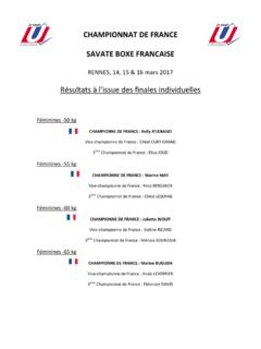 CHAMPIONNAT DE FRANCE SAVATE BOXE …
