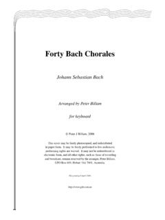 Forty Bach Chorales